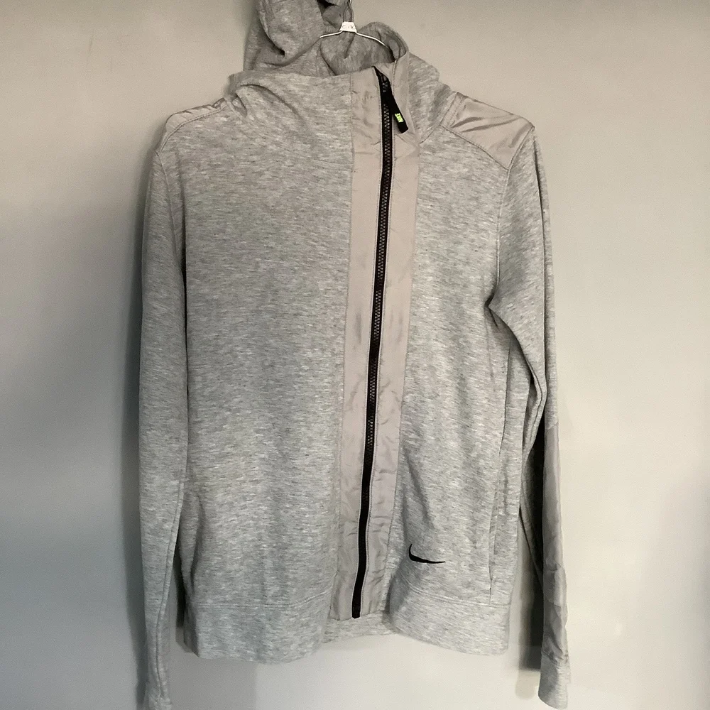 Nike Full Zip Track Top - Size S - Grey Marl - Fitted - Cotton - P2P 18” - Picture 6 of 9
